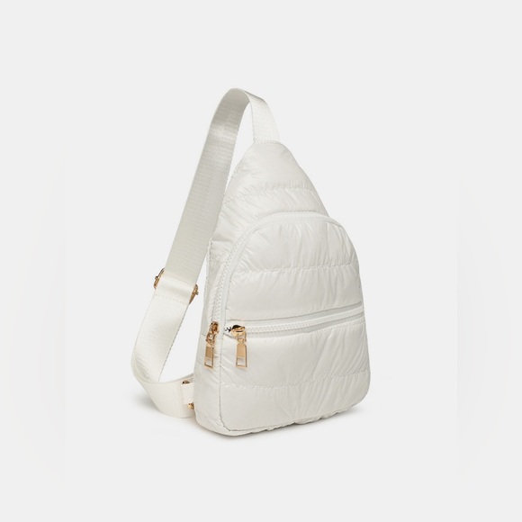 Quilted Adjustable Strap Puffy Sling Bag - Picture 14 of 14